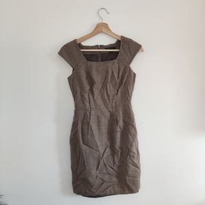 Banana Republic Wool Tan Brown Pencil Dress